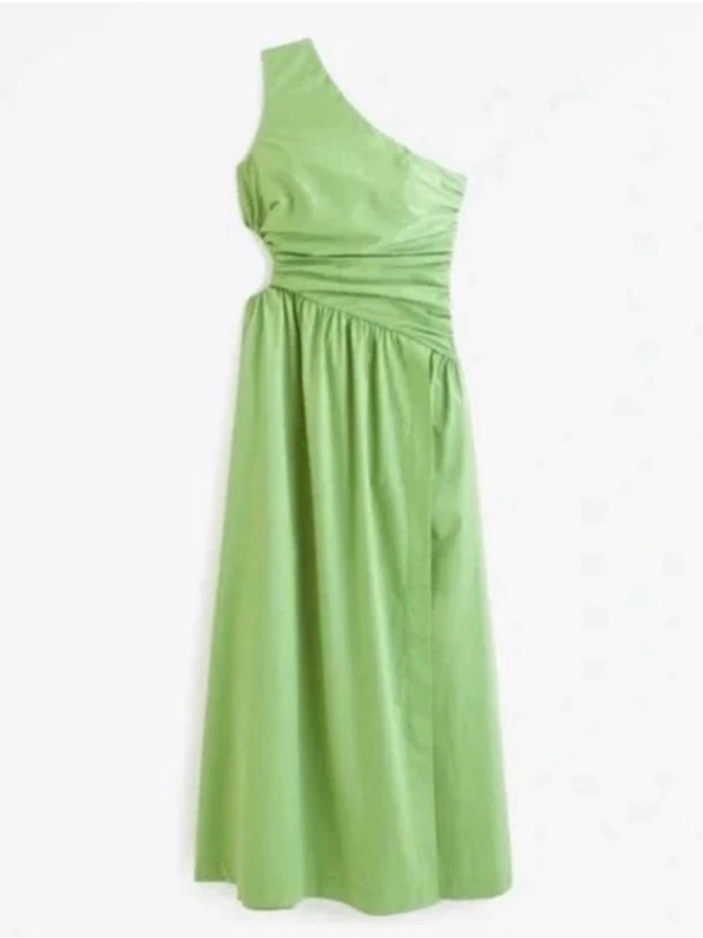 Abercrombie & Fitch One-Shoulder Light Green Maxi Skirt